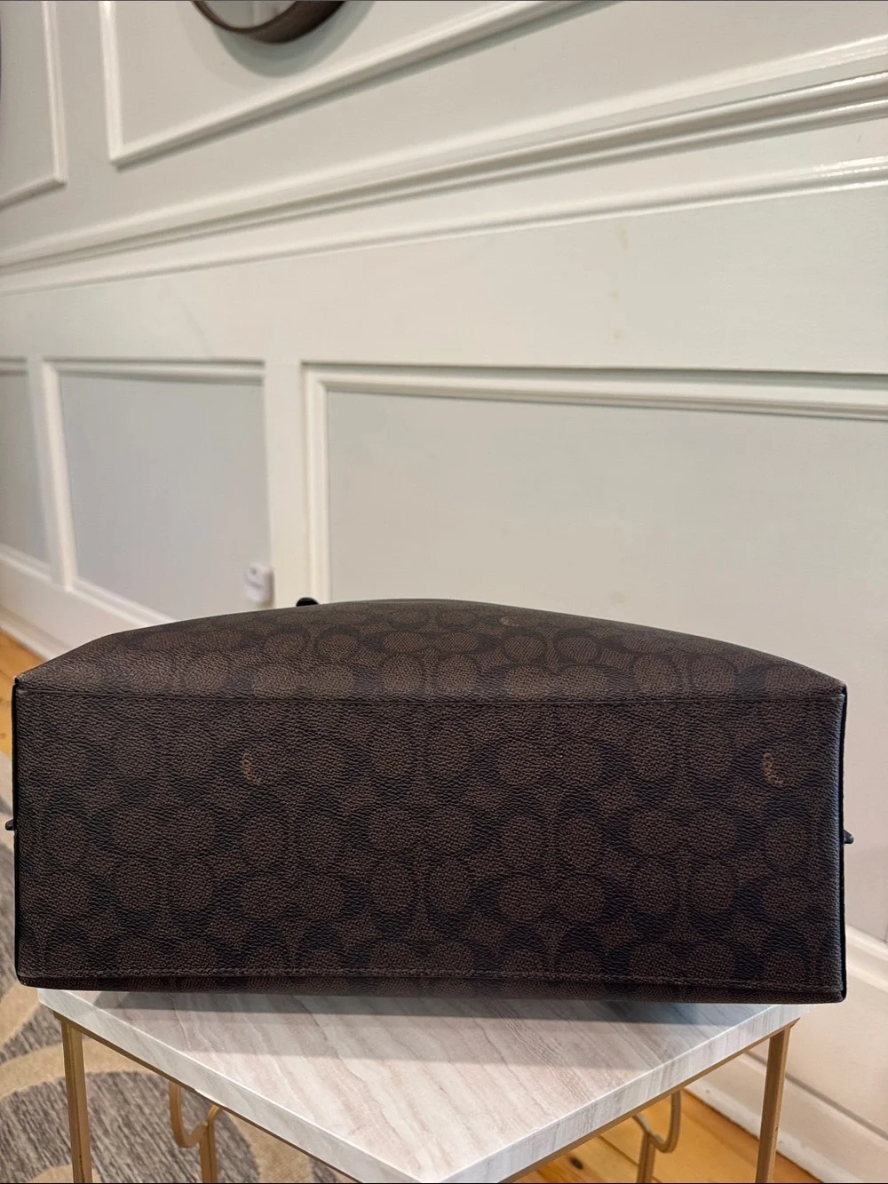 Coach Bag Large Brown Signature Leather City Tote Bag